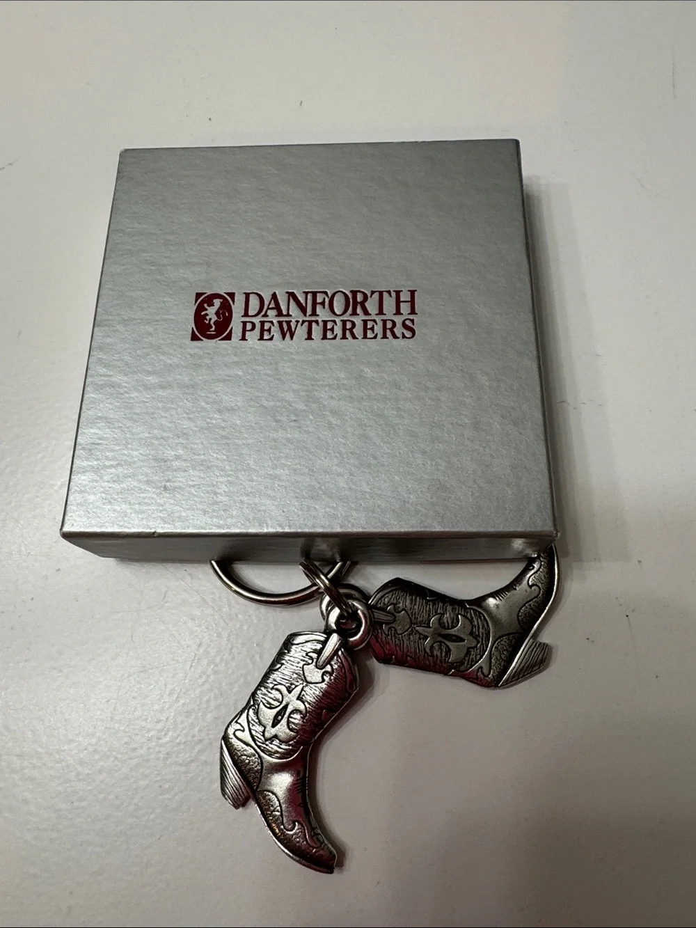 Danforth Pewter Western-Inspired Cowboy Boot Keyring